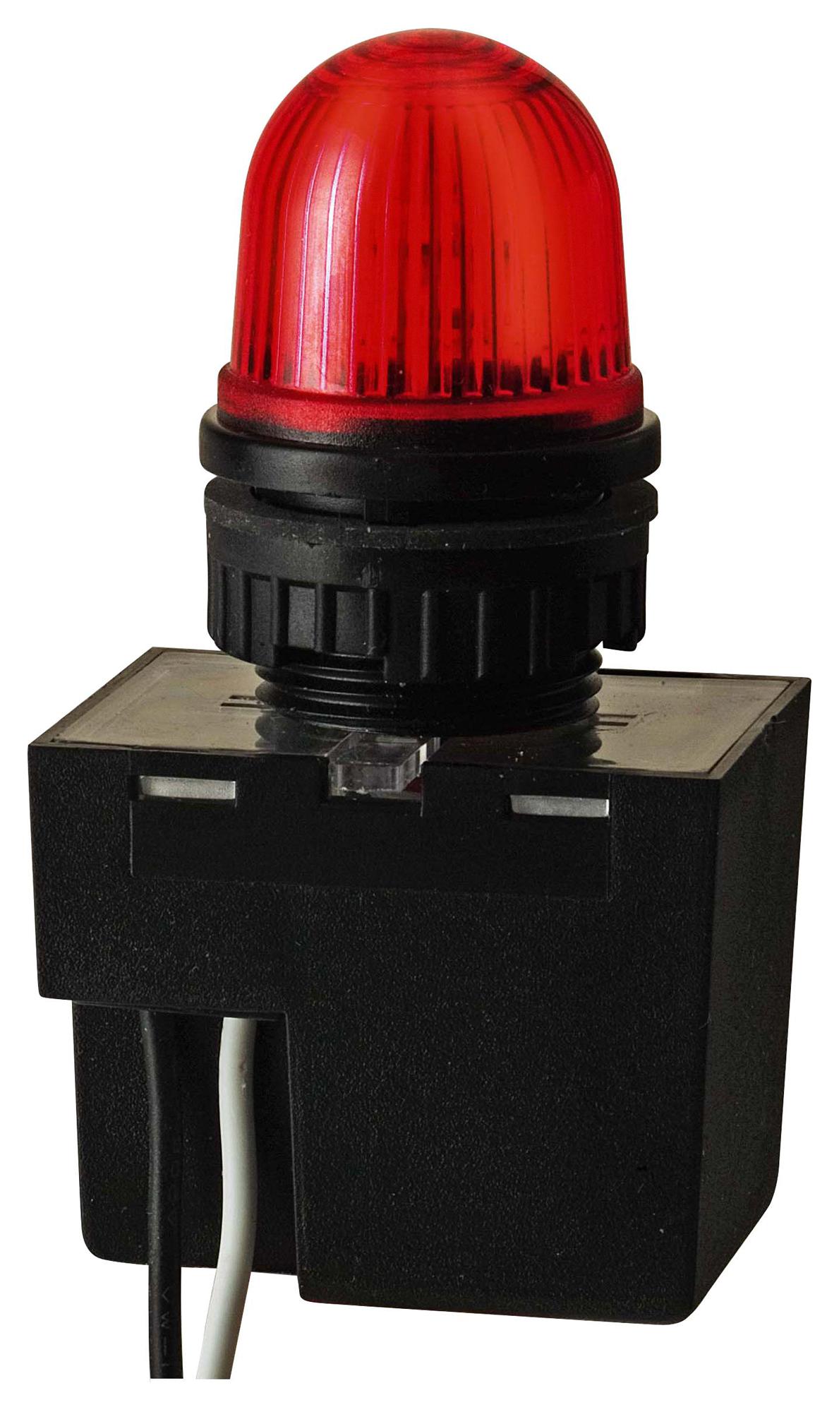 WERMA 23210068 Beacon, Xenon, Flashing, Red, 230Vac