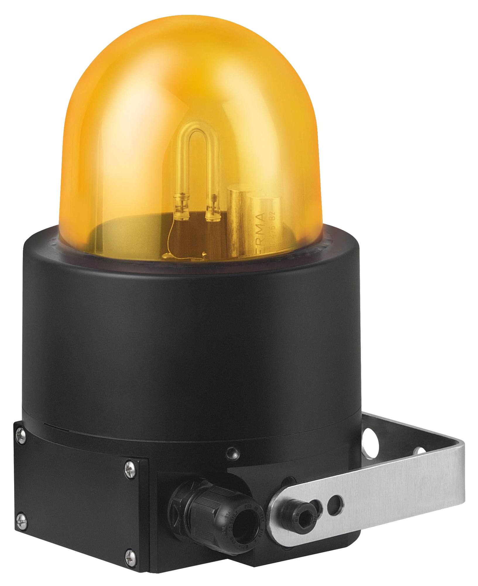 WERMA 72830055 Beacon, Xenon, Flashing, Yellow, 24Vdc