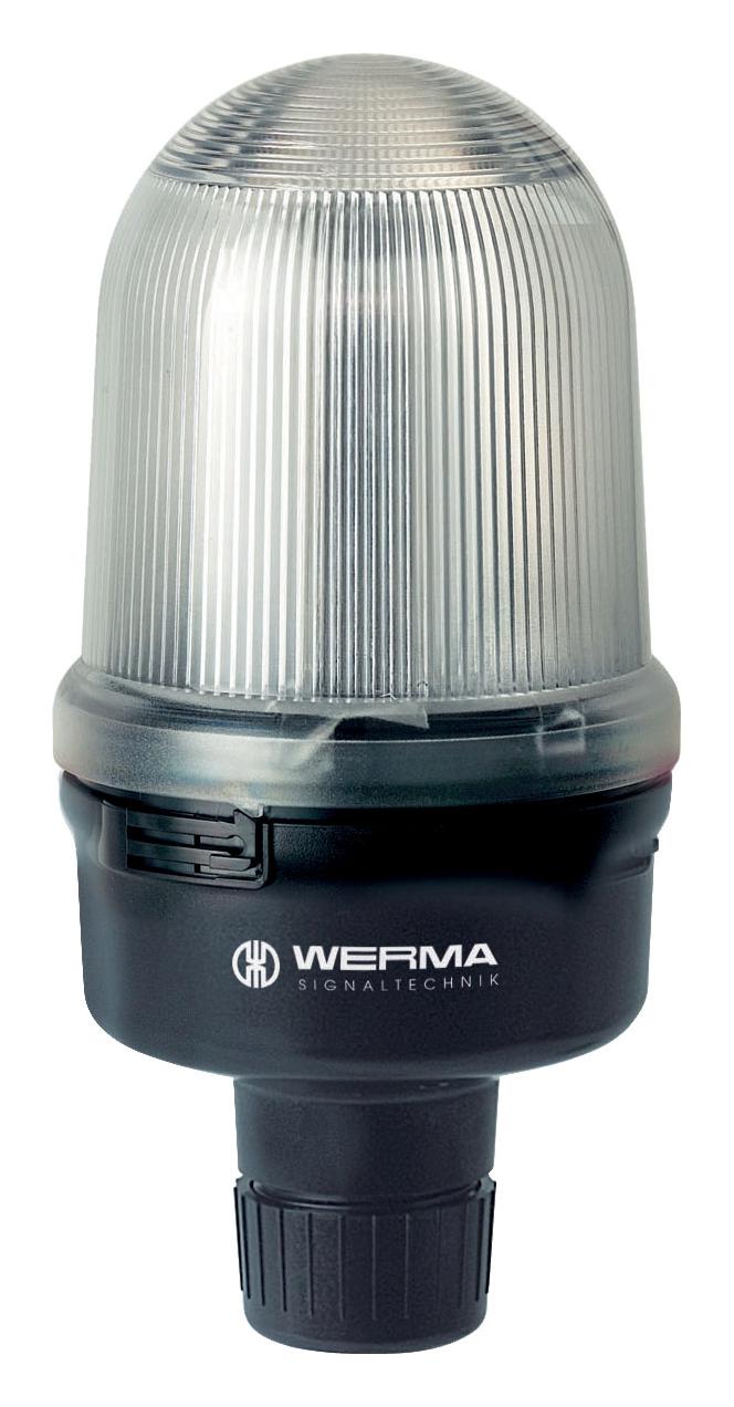 WERMA 82844055 Beacon, Xenon, Flashing, White, 24Vdc