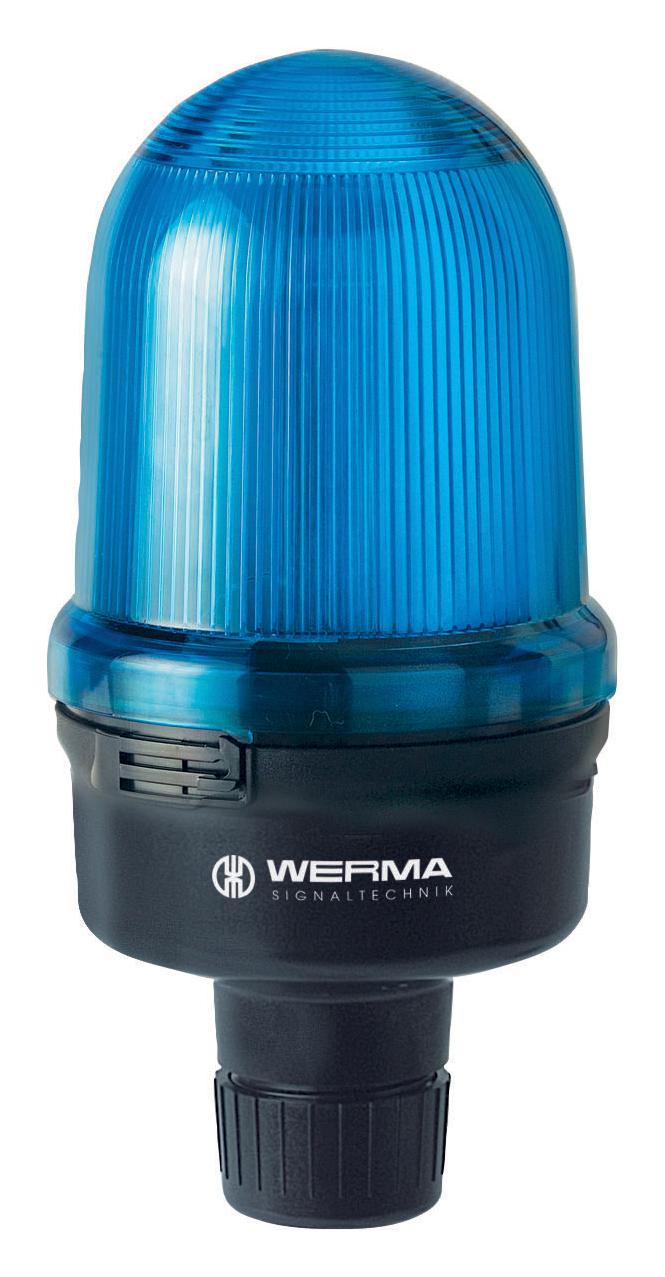 WERMA 82651000 Beacon, Steady, Blue, 230Vac/dc