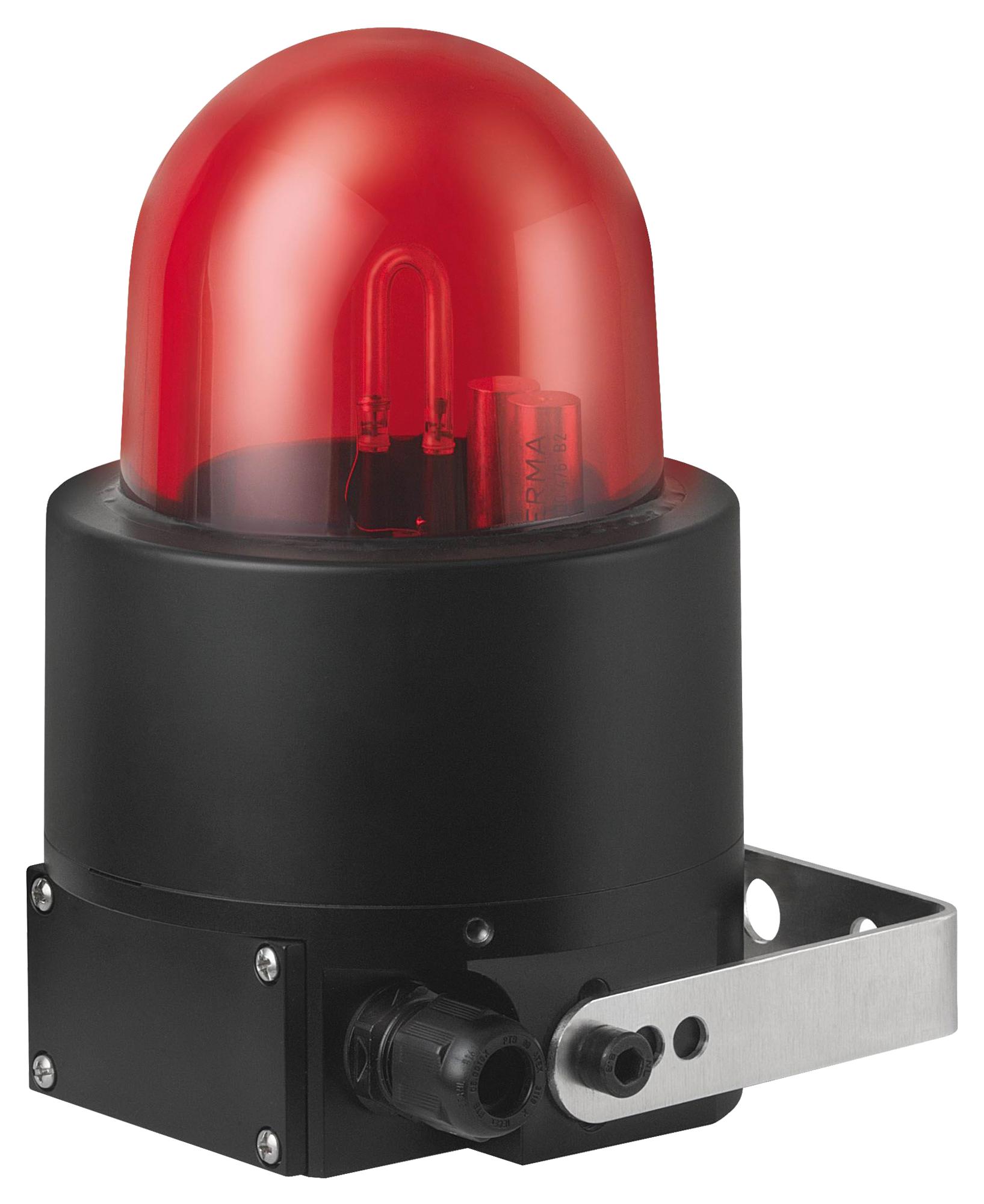 WERMA 72810055 Beacon, Xenon, Flashing, Red, 24Vdc