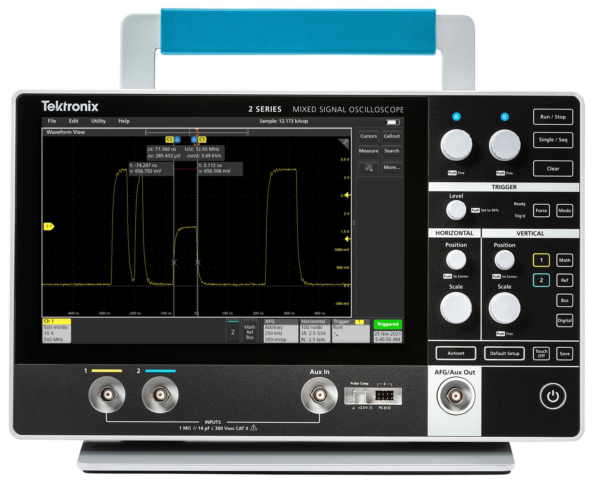 Tektronix Mso22 2-Bw-70 Oscilloscope, 70Mhz, 2.5Gsps