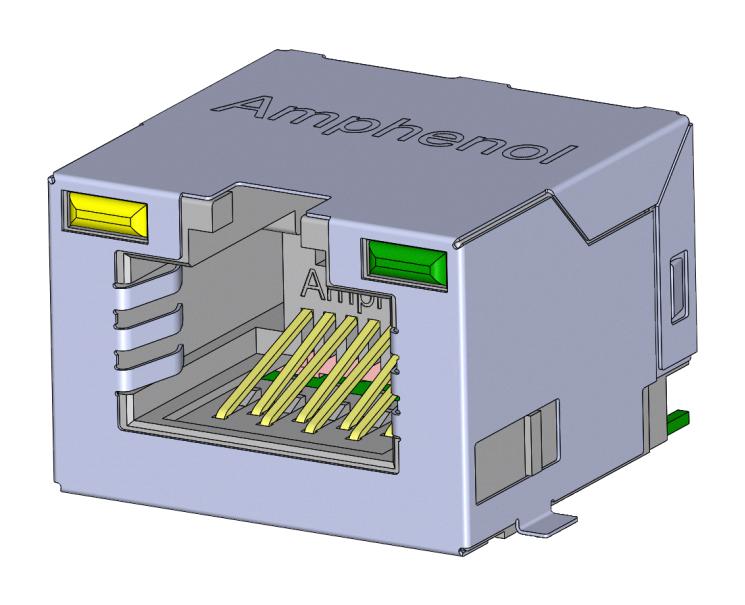 Amphenol Communications Solutions Rje3A1886441 Rj45 Connector, R/a Jack, 8P8C, 1Port, Smt