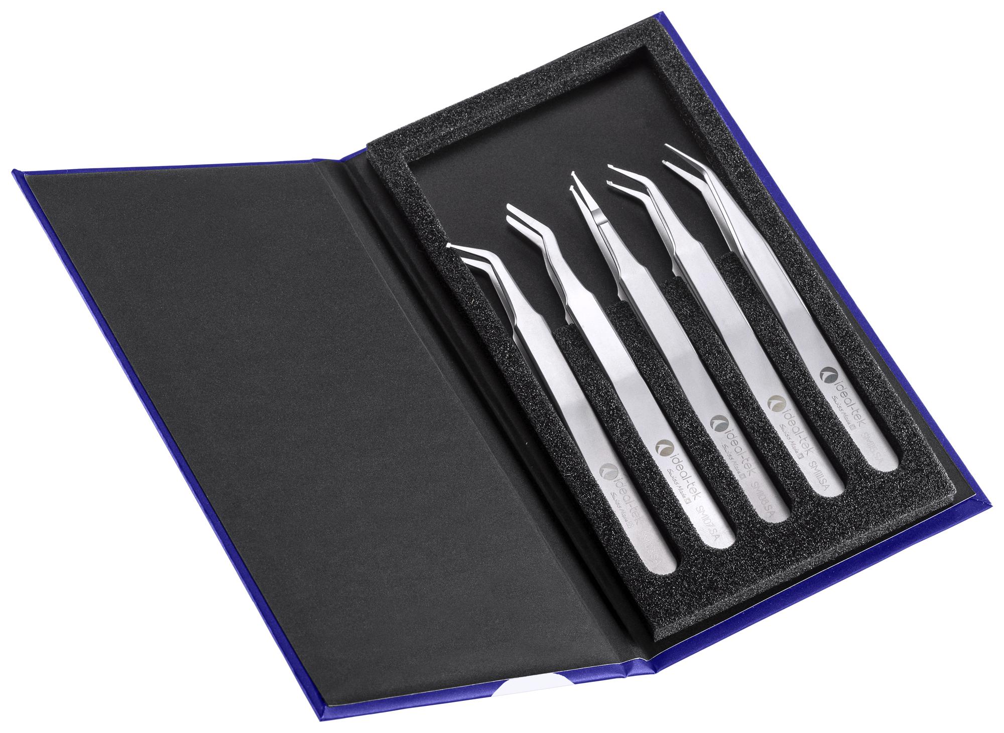 Ideal-tek K5Smdf.it Tweezer Set, High Precision, 5Pc