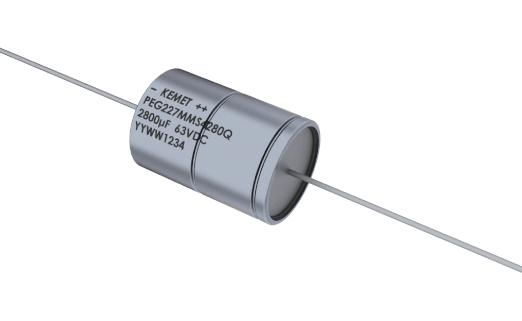 KEMET Peg227Hlp4620Qe4 Capacitor, 6200Uf, 25V, Alu Elec, Axial