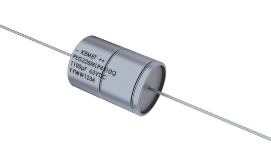 KEMET Peg228Hml4370Qe4 Capacitor, 3700Uf, 25V, Alu Elec, Axial