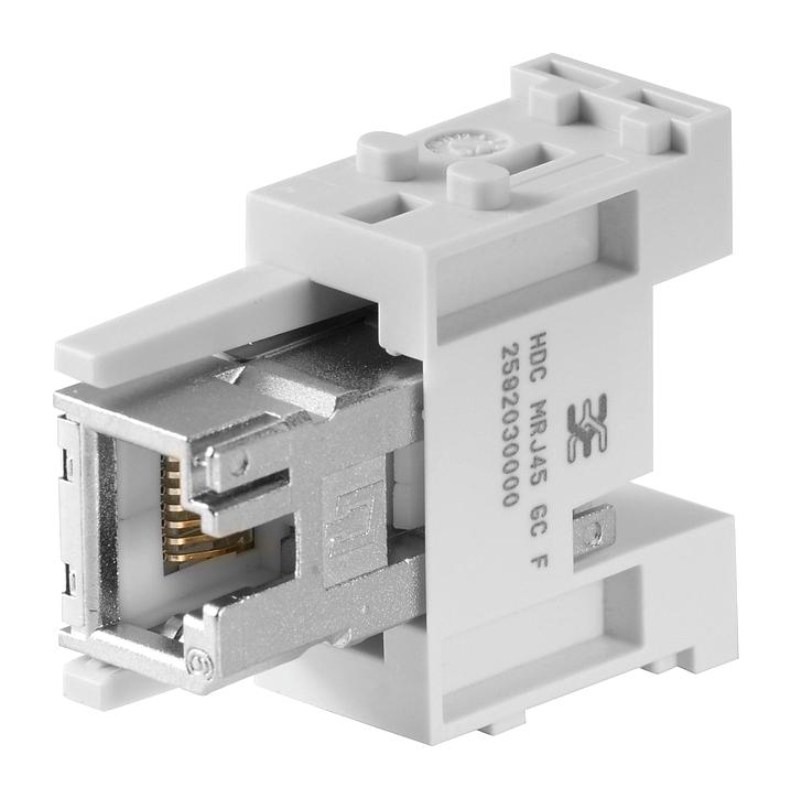 Weidmuller 2592030000 Rj45 Module, Rcpt Insert, 8Pos, Plug, 1A