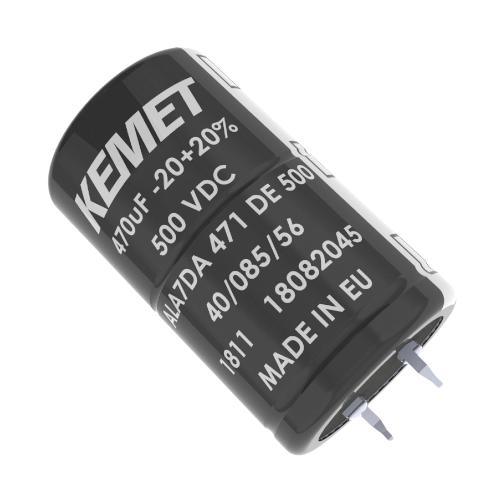 KEMET Ala7Da511Df500 Capacitor, 510Uf, 500V, Alu Elec, Snap-In