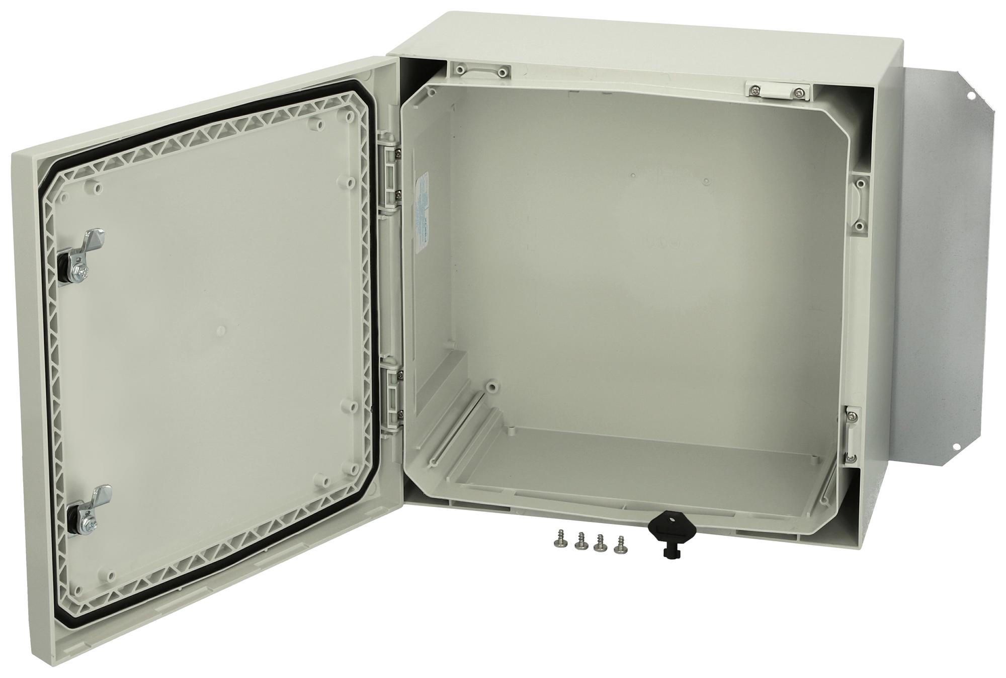 Fibox Arca 404021 Enclosure, 400mm X 400mm X 210mm, Lock