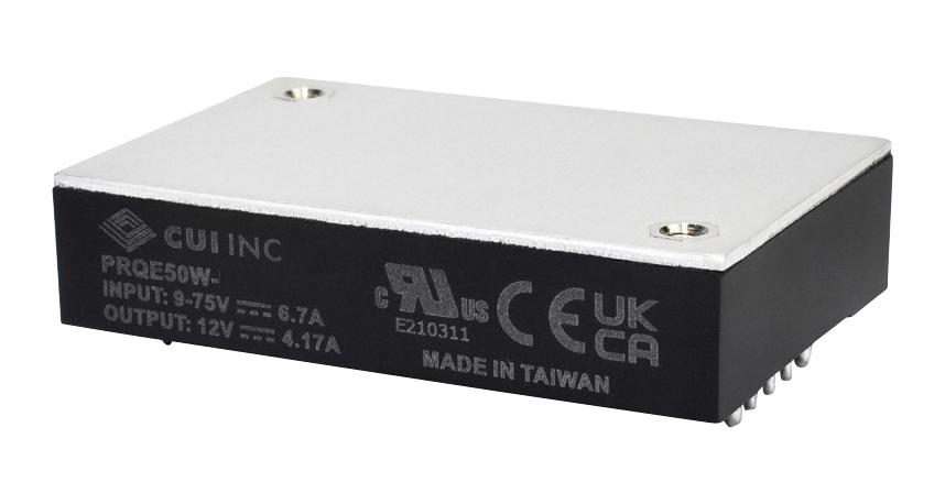 Cui Prqe50W-E12-S12-D Dc-Dc Converter, 12V, 4.17A