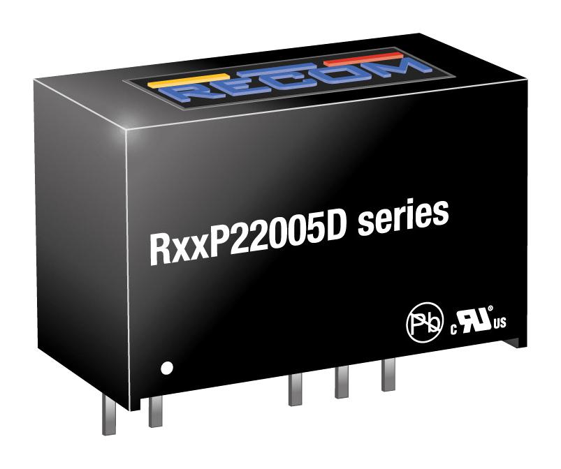 RECOM Power R12P22005D/p Dc-Dc Converter, 20V/-5V, 0.05A