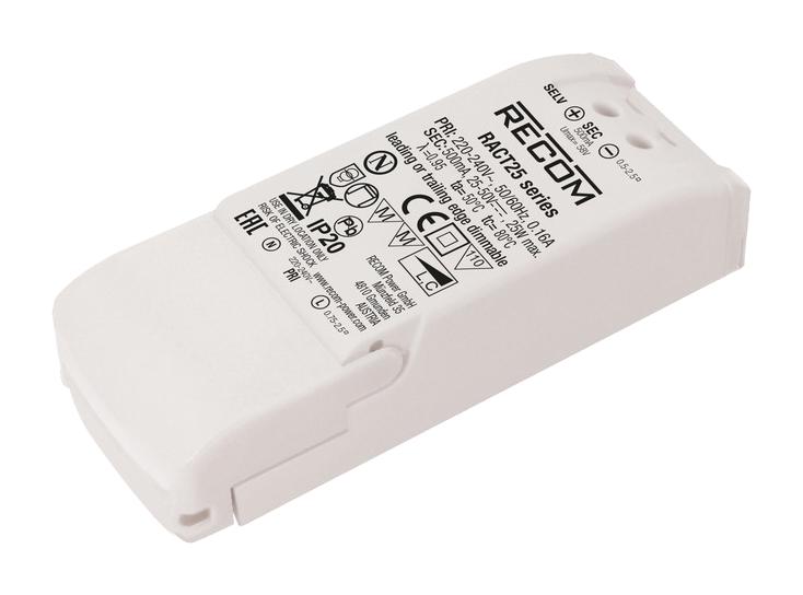 RECOM Power Ract25-1050 Led Driver, Single O/p, Cc Mode, 25W