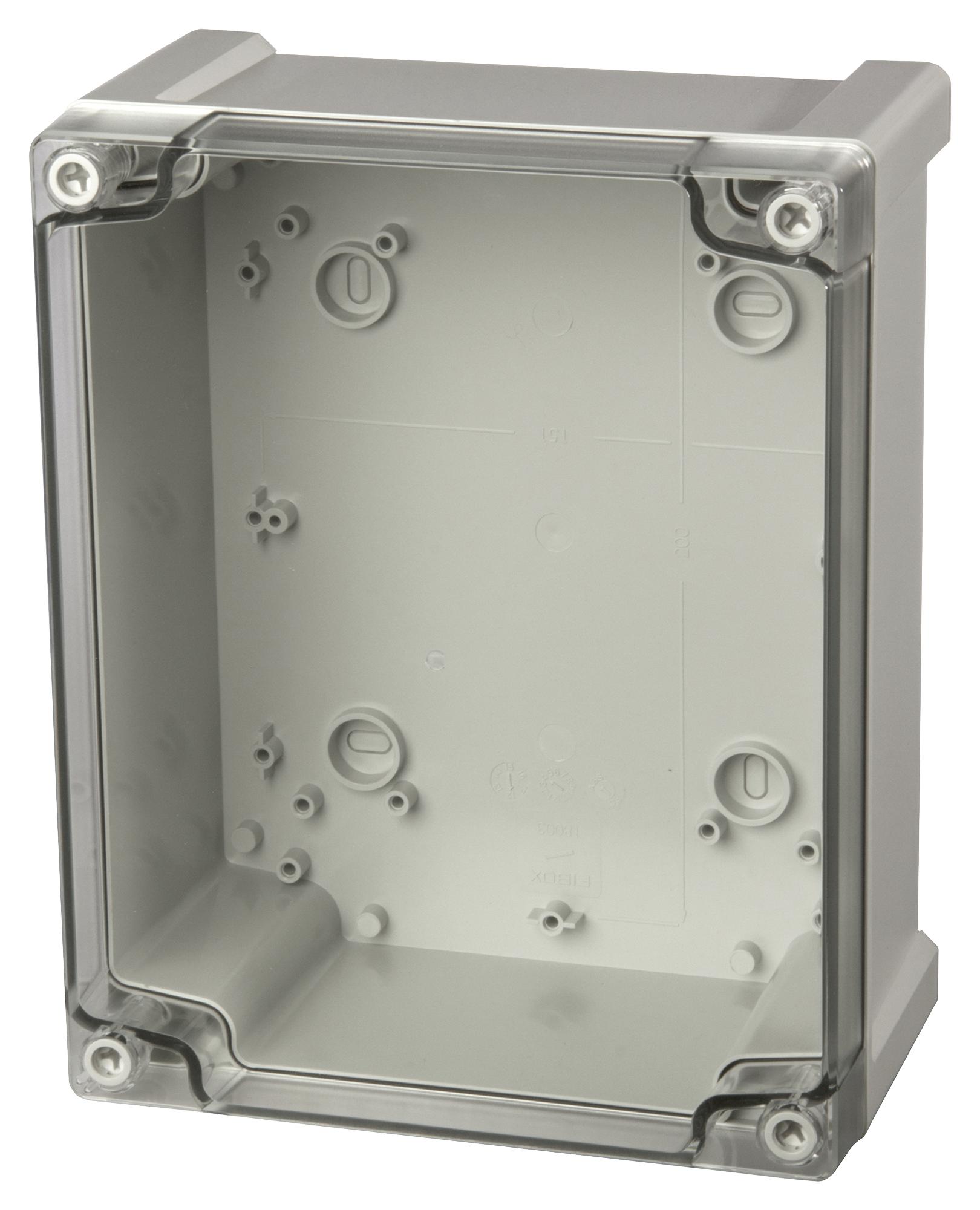 Fibox Tpc 241911T Enclosure Enclosure, Multipurpose, Pc, Grey/trans