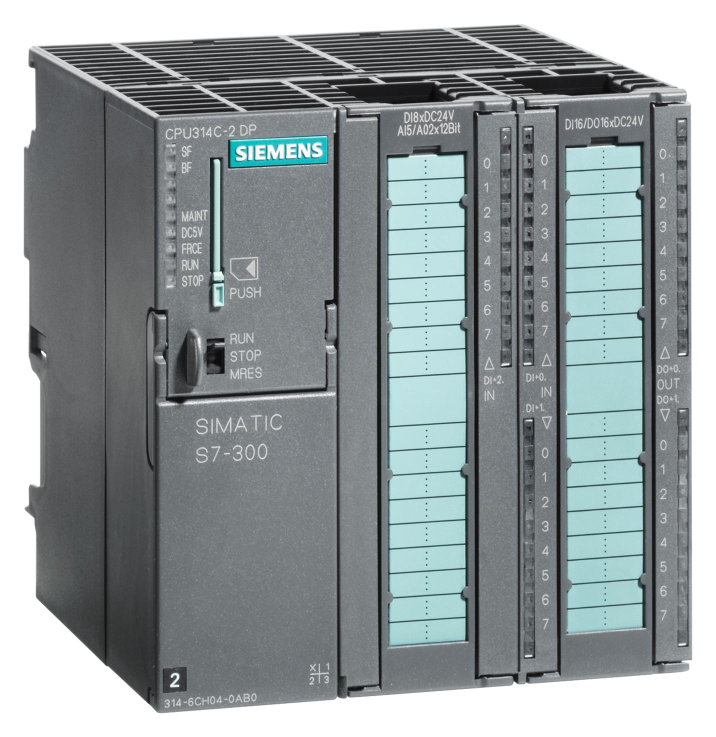 Siemens 6Es7314-6Ch04-0Ab0. Processor/24Vdc/192Kb/5Ai/2Ao, 24Di/16Do