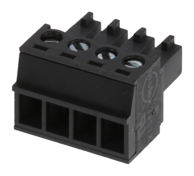 Molex 39510-0004 3.81mm Euro Plug Ra Blk 4Ckt