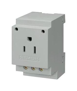 Siemens 5Te6804 Socket Outlet, 15A/125Vac, Grey, Screw