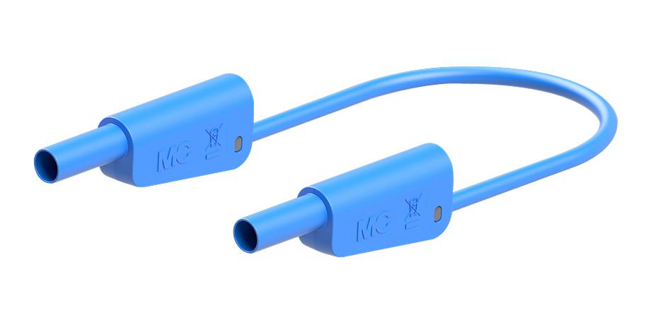 Staubli 66.2013-05023 Stackable 4mm Banana Plug, Blue, 0.5M