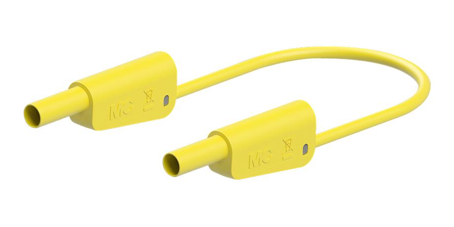 Staubli 66.2010-05024 Stackable 4mm Banana Plug, Yellow, 0.5M