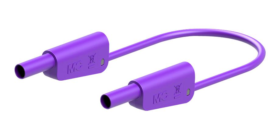 Staubli 66.2014-05026 Stackable 4mm Banana Plug, Violet, 0.5M