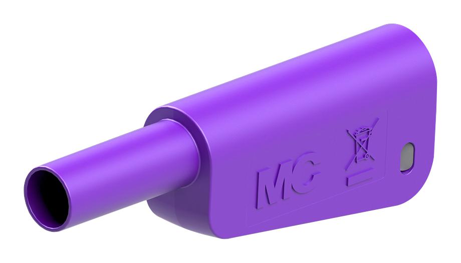 Staubli 66.2018-26 Banana Connector, Violet, Plug, 19A