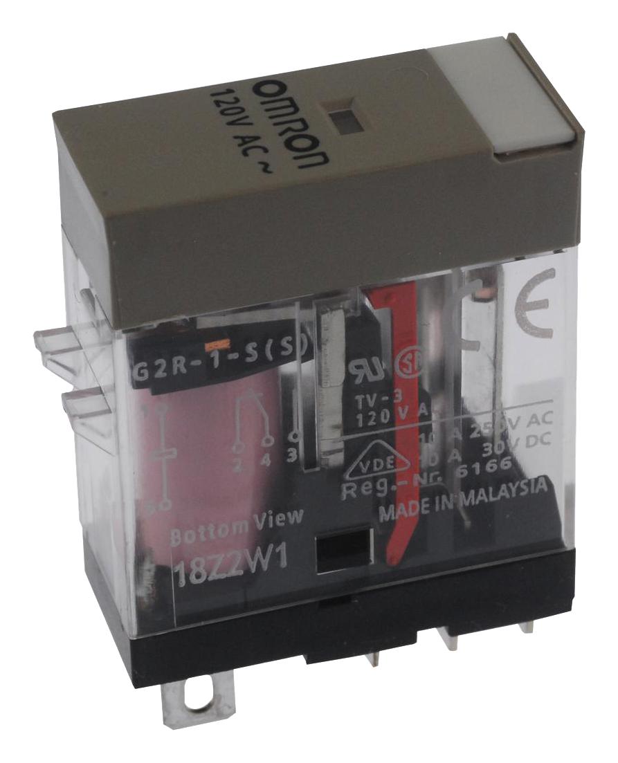 Omron Industrial Automation G2R-1-S Ac120(S) Power Relay, Spdt, 120Vac, Socket