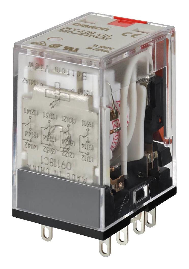 Omron Industrial Automation My4In-Gs Ac110/120 Power Relay, 4Pdt, 110/120V, 3A, Socket