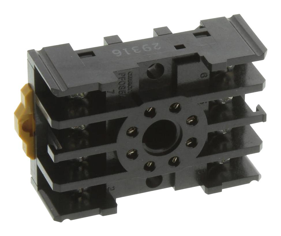 Omron Industrial Automation Pf085A(N) Relay Socket, 8 Pin, Din Rail, Screw/blk