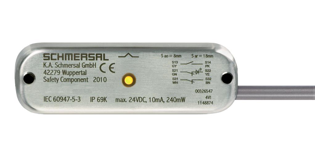 Schmersal 101215516 Safety Interlock Sw, Dpdt/spst/0.01A/24V