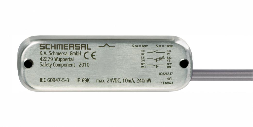 Schmersal 101215517 Safety Interlock Sw, Dpdt/spst/0.01A/24V