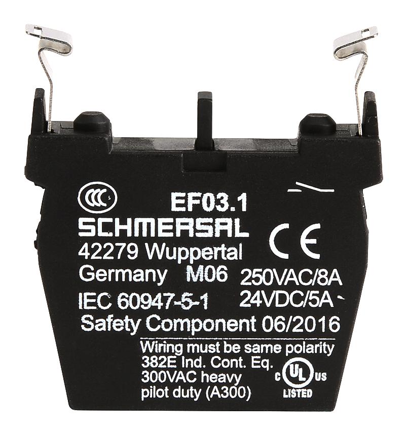 Schmersal 101006538 Contact Block, 1 Pole, 8A, 230Vac