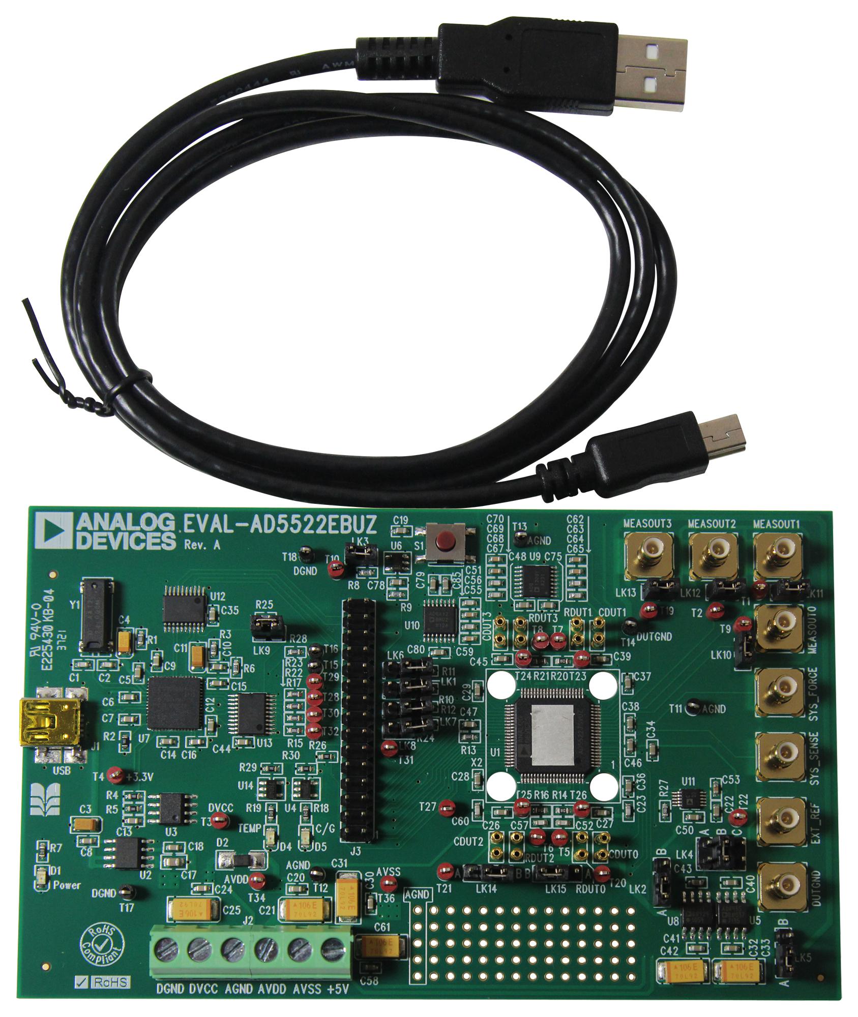 Analog Devices Eval-Ad5522Ebuz Evaluation Kit, Dac, 16 Bit