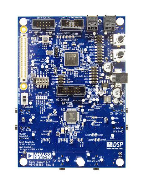 Analog Devices Eval-Adau1467Z Evaluation Kit, Audio Processor