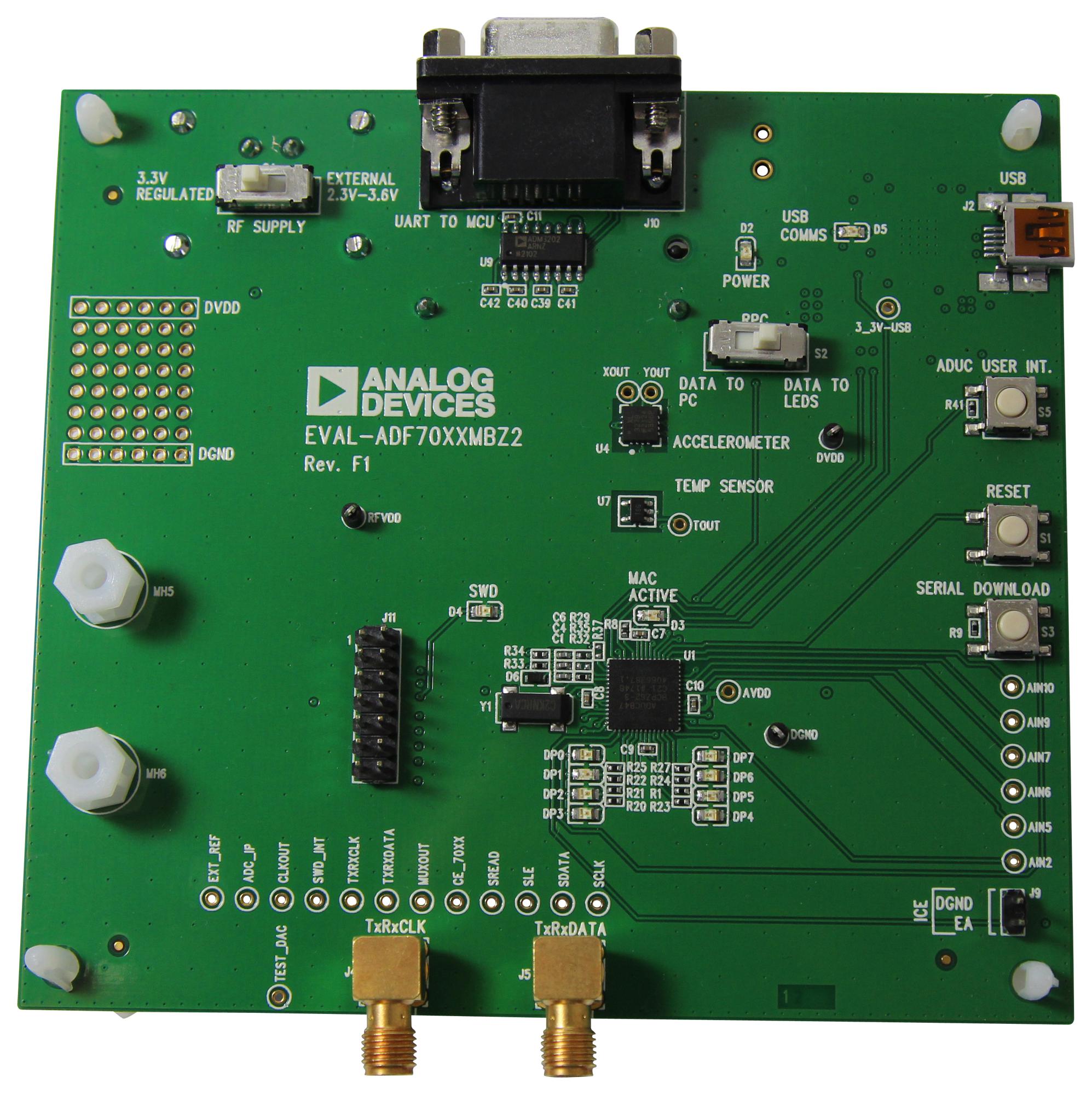 Analog Devices Eval-Adf70Xxmbz2 Evaluation Board, Ism Band Transceiver