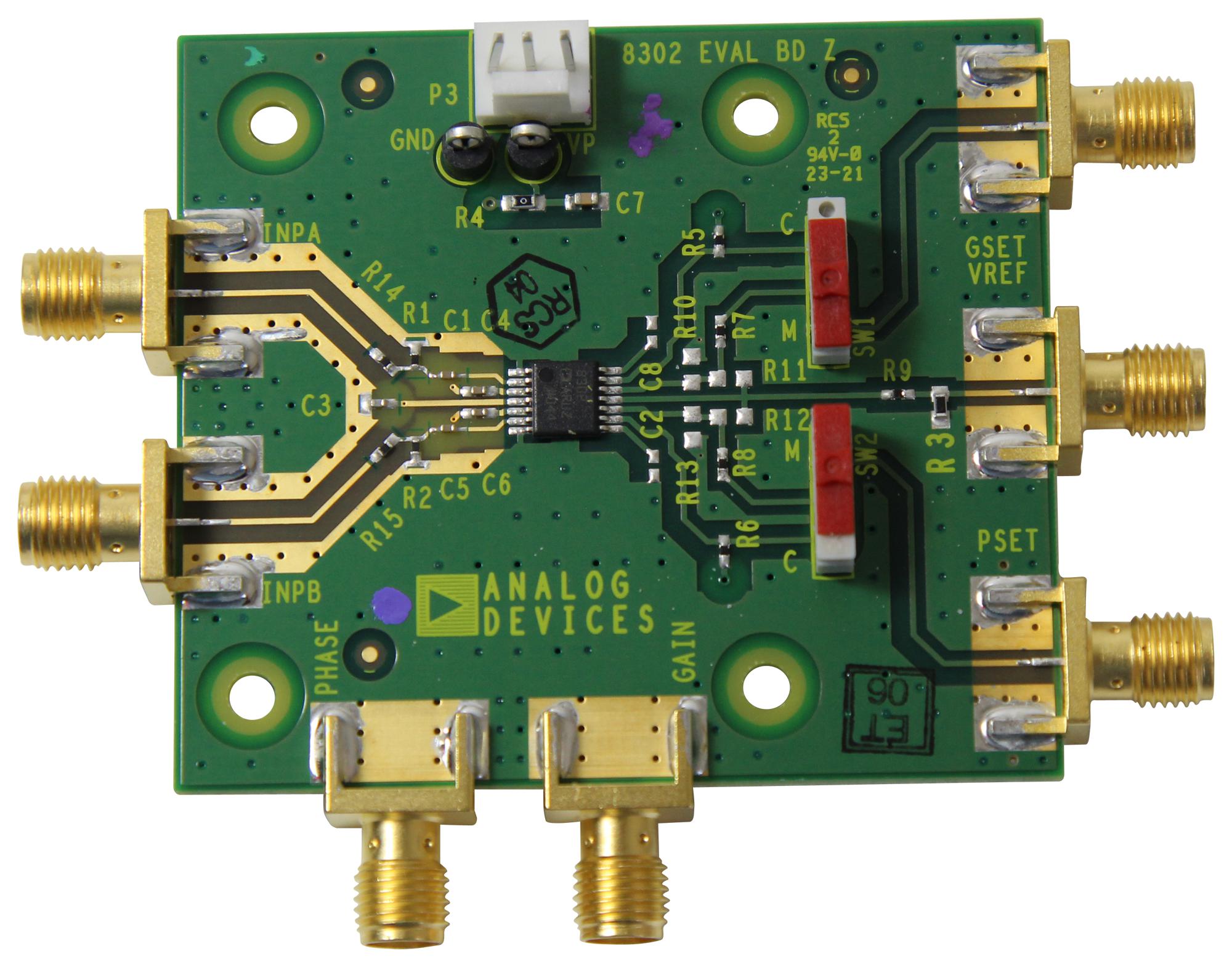 Analog Devices Ad8302-Evalz Evaluation Board, Phase Detector