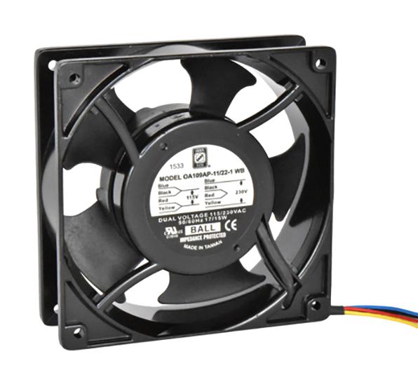 Orion Fans Oa109Ap-11/22-1Wb Ac Fan, Ball, 120mm, 3000Rpm, 115V/230V