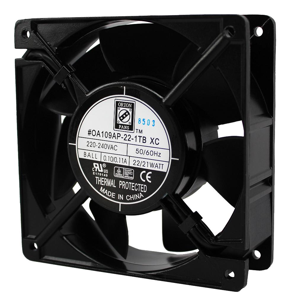 Orion Fans Oa109Ap-22-1Tbxc Ac Fan, Ball, 120mm, 3100Rpm, 230V