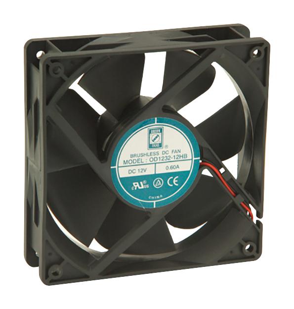 Orion Fans Od1232-12Hb Dc Axial Fan, Ball, 120Cfm, 0.6A, 12V