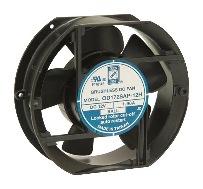 Orion Fans Od172Sap-12Hb Dc Axial Fan, Ball, 230Cfm, 1.912V