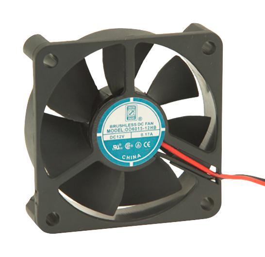 Orion Fans Od6015-12Hb Dc Axial Fan, Ball, 20.2Cfm, 0.18A, 12V