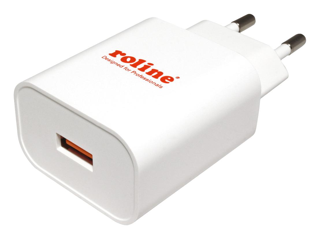 Roline 19.11.1061 Wall Charger, Usb, 1 Port, 18W, Eu