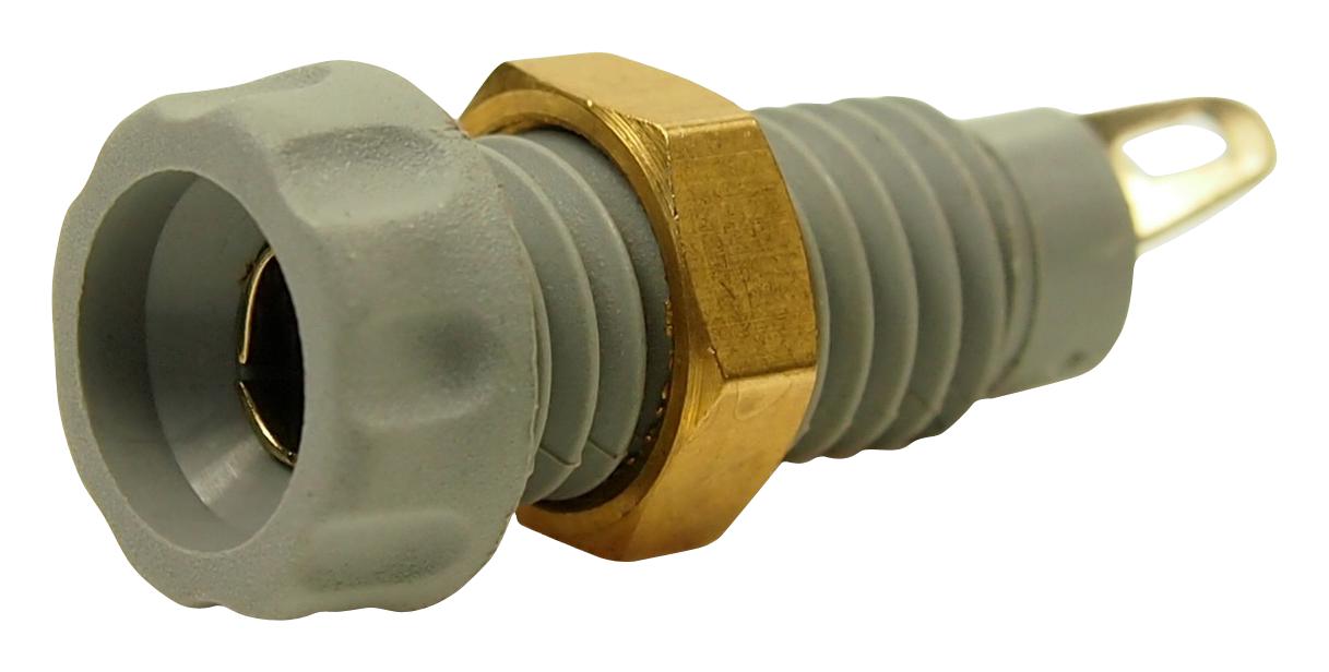 Multicomp Pro Mp770916 Banana Connector, 4mm Socket, 10A, Panel, Gry