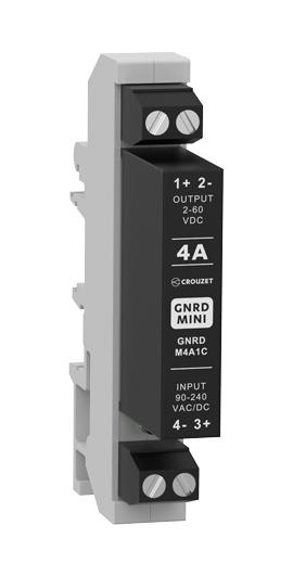 Crouzet Gnrdm4A1C Solid State Relay, 4A, 2-60Vdc, Din Rail