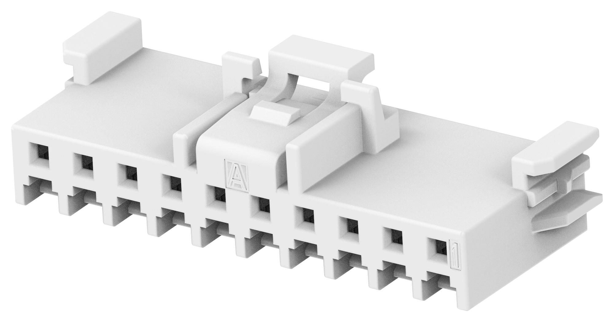 Te Connectivity 2-2350224-0 Connector Housing, Plug, 10Pos, 2mm, Nat