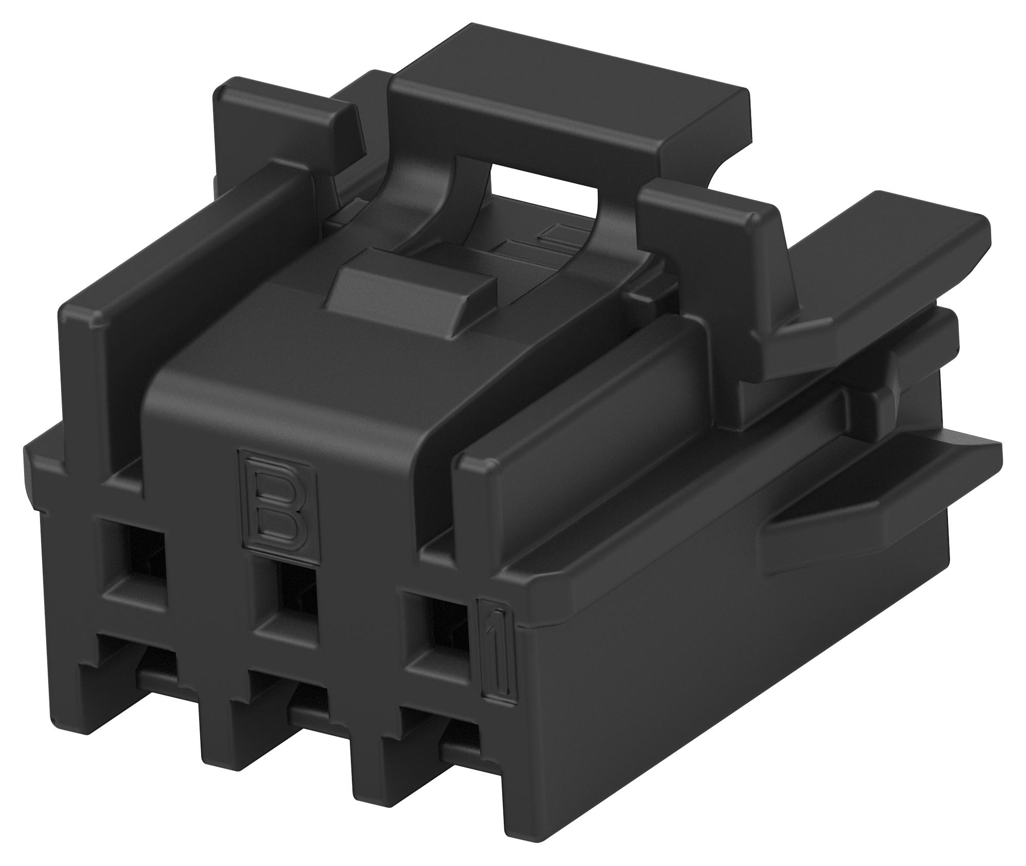 Te Connectivity 2-2350224-3 Connector Housing, Plug, 3Pos, 2mm, Blk