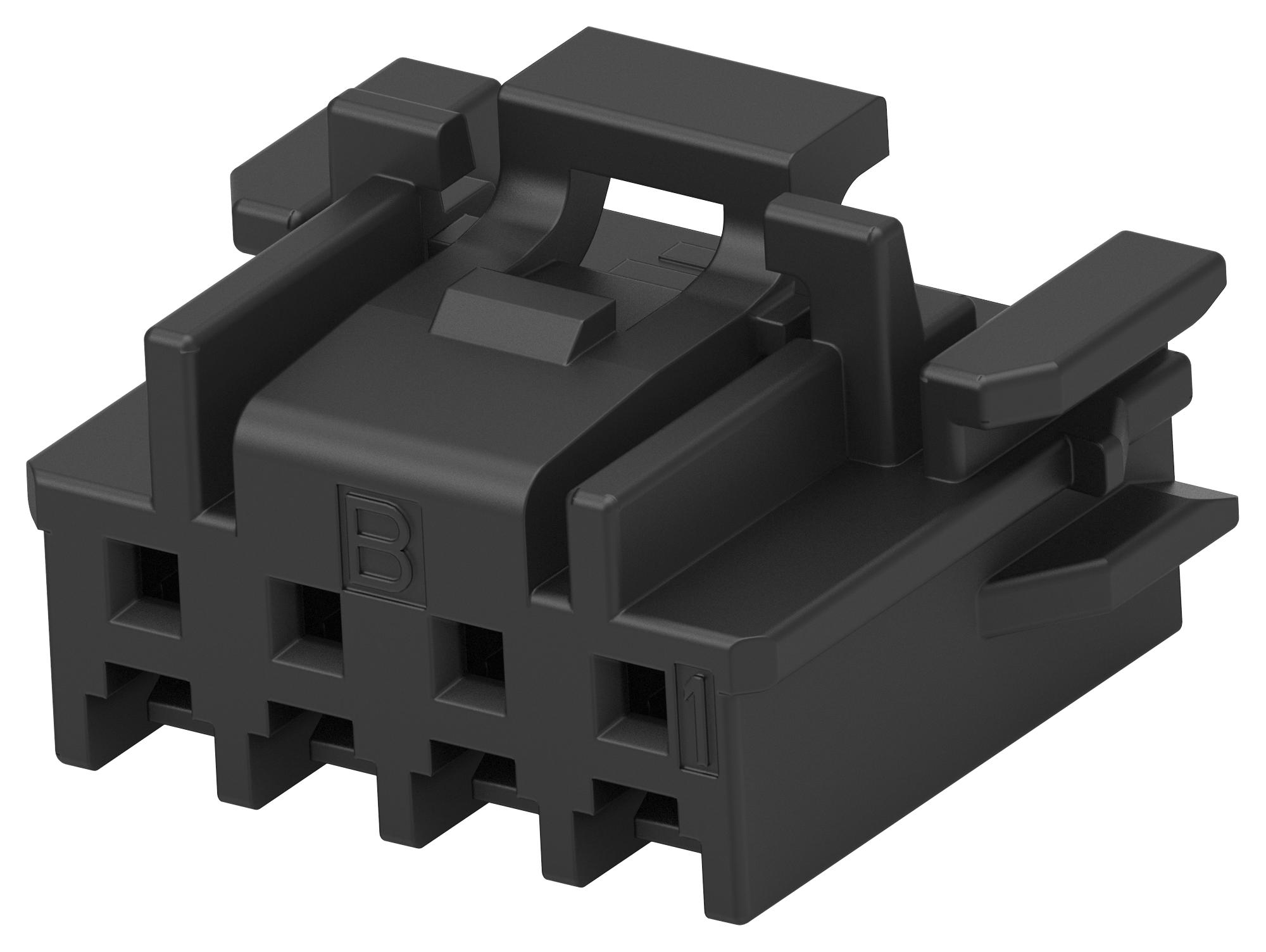 Te Connectivity 2-2350224-4 Connector Housing, Plug, 4Pos, 2mm, Blk