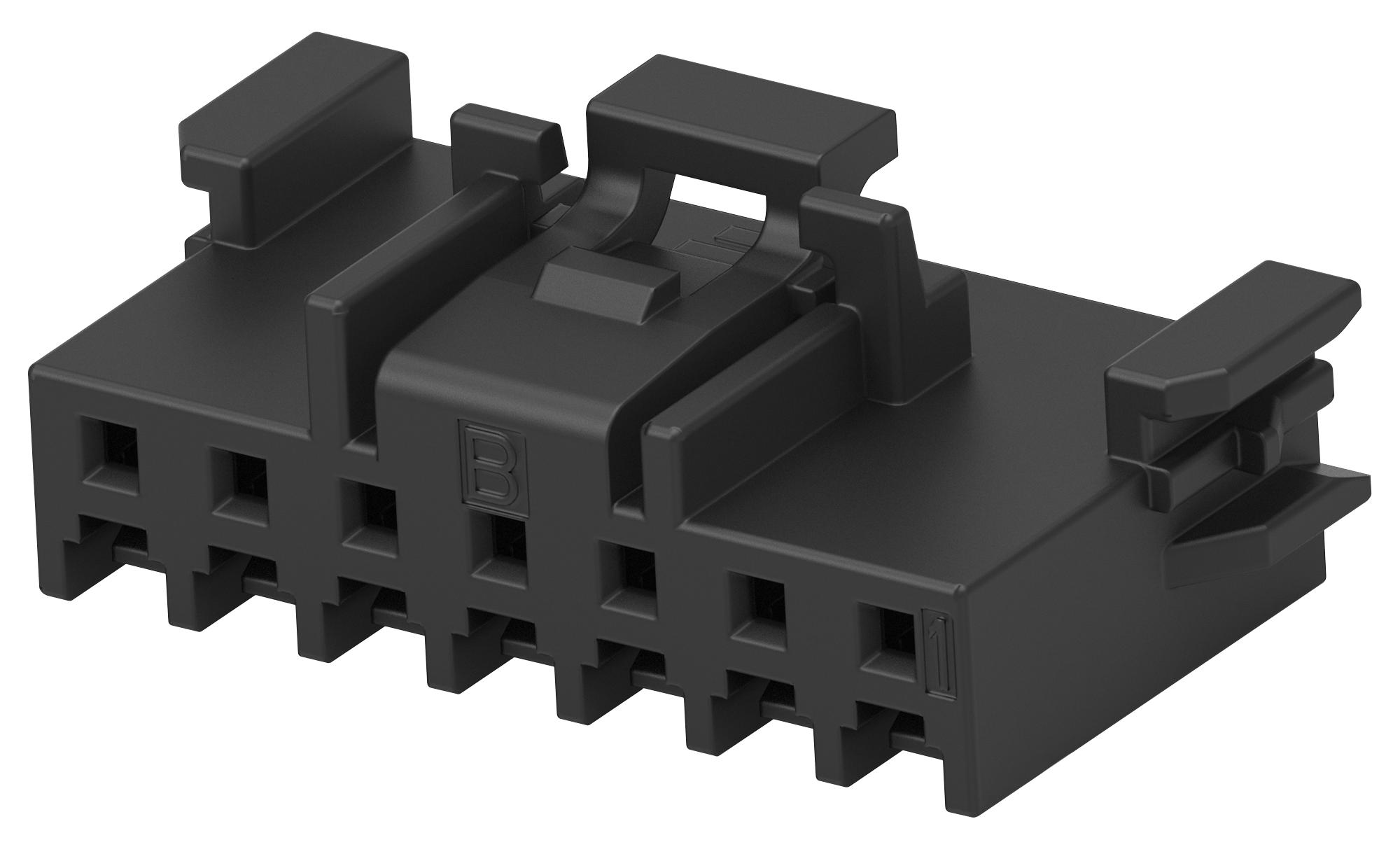 Te Connectivity 2-2350224-7 Connector Housing, Plug, 7Pos, 2mm, Blk