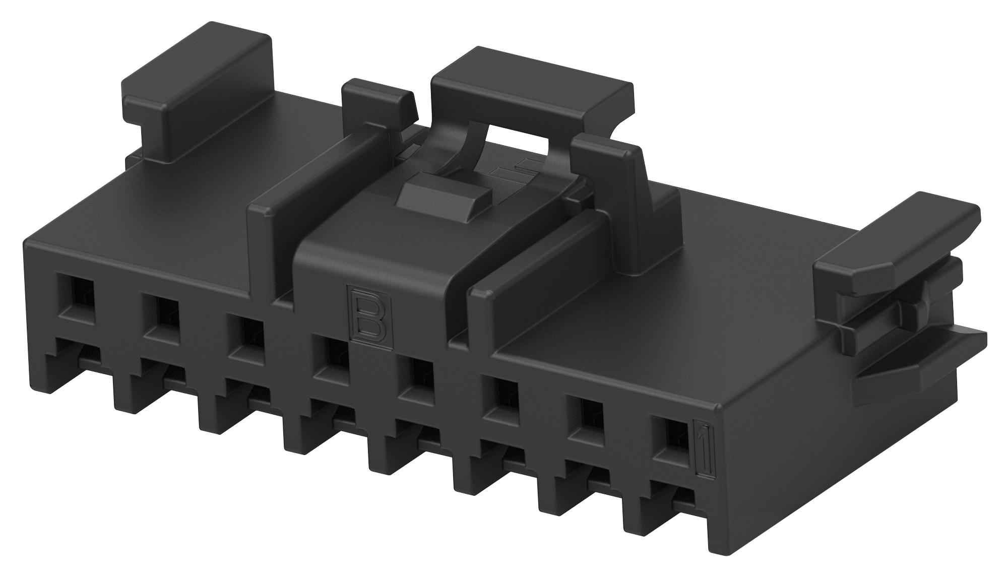 Te Connectivity 2-2350224-8 Connector Housing, Plug, 8Pos, 2mm, Blk