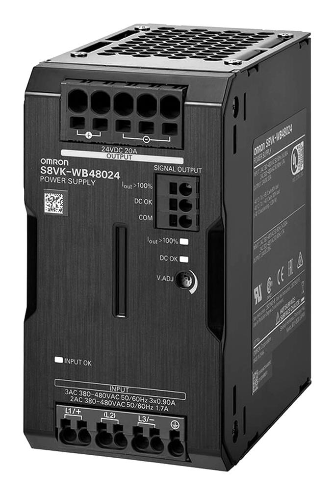 Omron Industrial Automation S8Vk-Wb48024 Power Supply, Ac-Dc, 24V, 20A