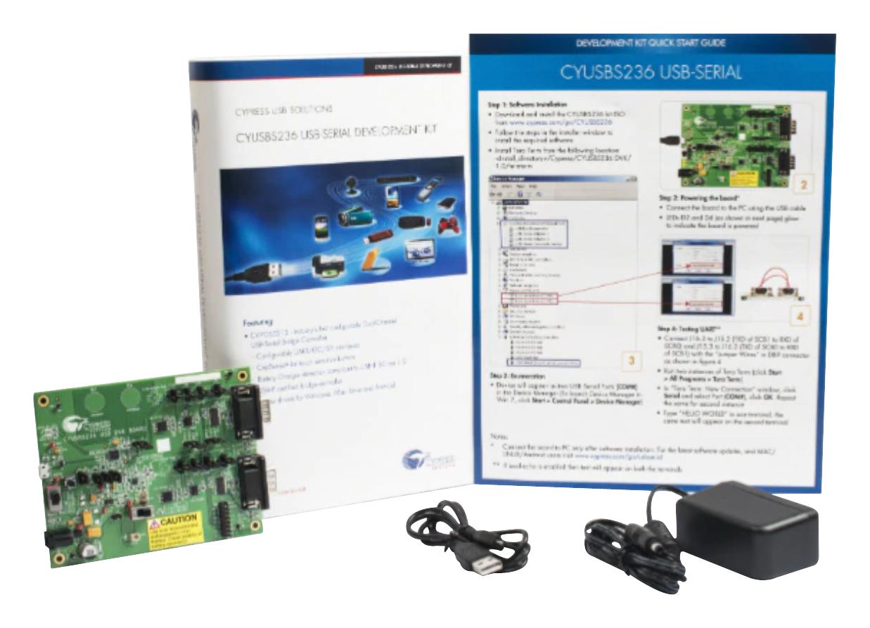 Infineon Cyusbs236 Development Kit, Usb To I2C/spi/uart