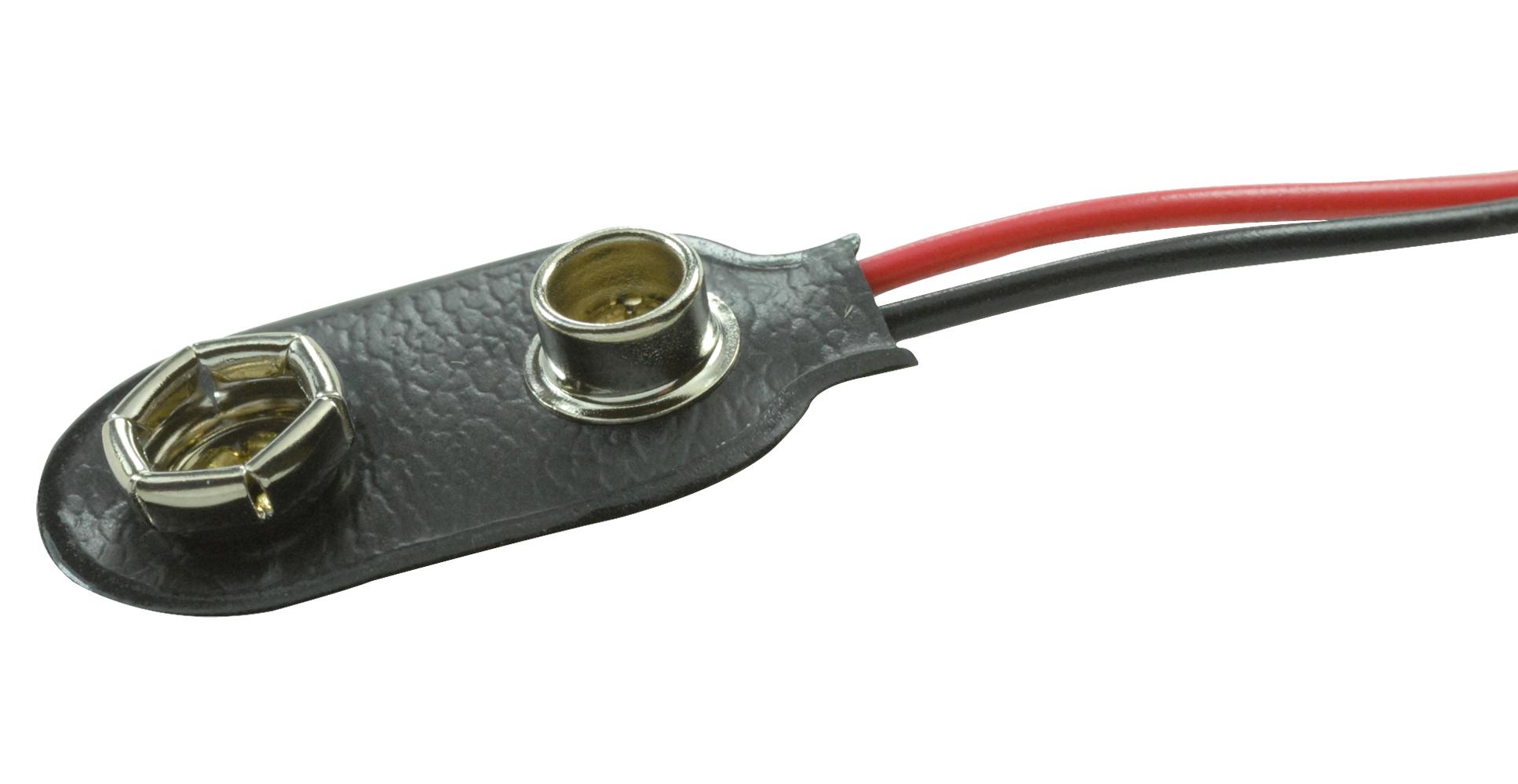 Keystone 232 Battery Strap, 9V, Wire Leads